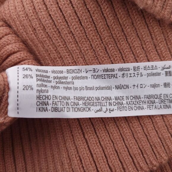 Zara Turtleneck Sleeveless Ribbed Sweater Top Womens Size Medium - Picture 9 of 9